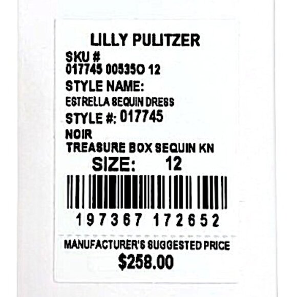 Lilly Pulitzer Estrella Sequin Dress in Noir/Treasure Box Sequin Knit NWT - 12 - Picture 8 of 9